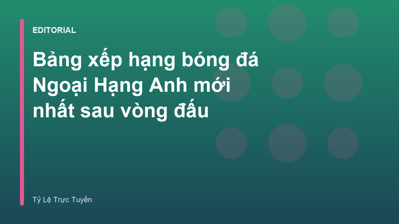 Bảng xếp hạng bóng đá Ngoại Hạng Anh
